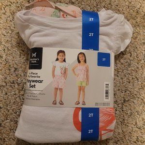 4 piece My Favorite Playwear Set Pink Flamingo Toddler sizes